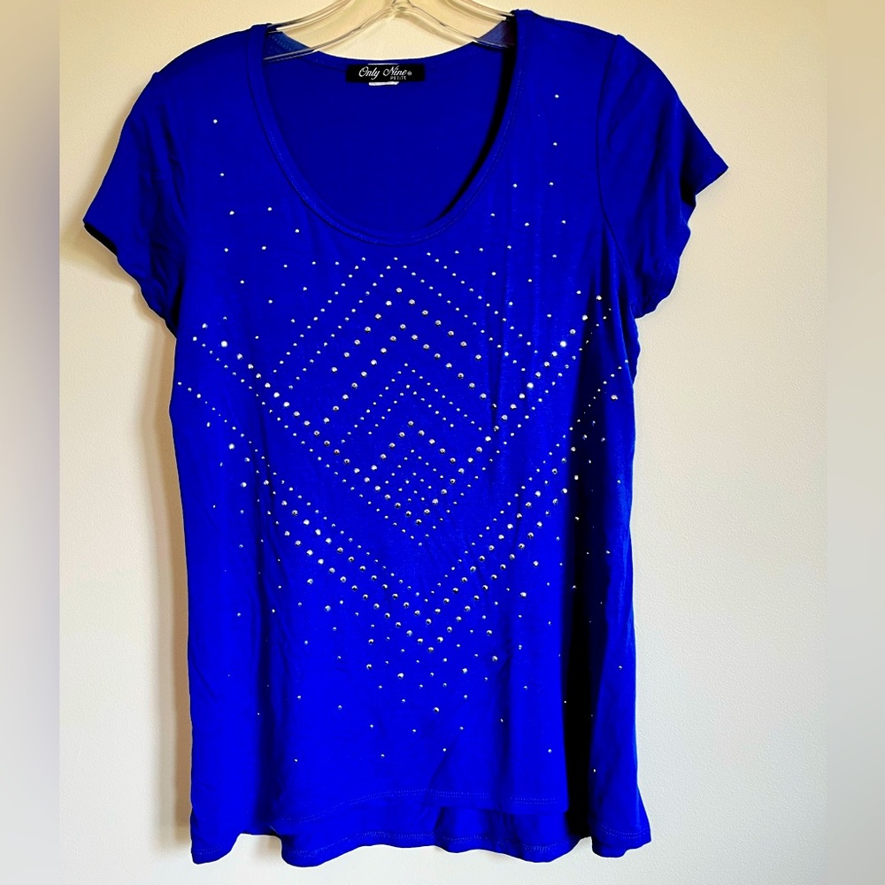 Royal Blue Tunic with Rhinestones by only Nine